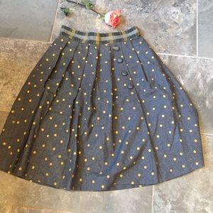 Anthro skirt  lined 24 inch waist to hem