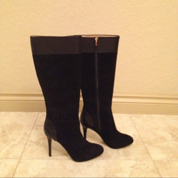 Banana Republic suede boots with leather trim