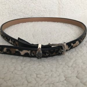 Brighton Leopard Waist Belt Sz. S