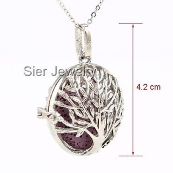 Tree of Life Essential Oil Diffuser Necklace - Picture 3 of 4