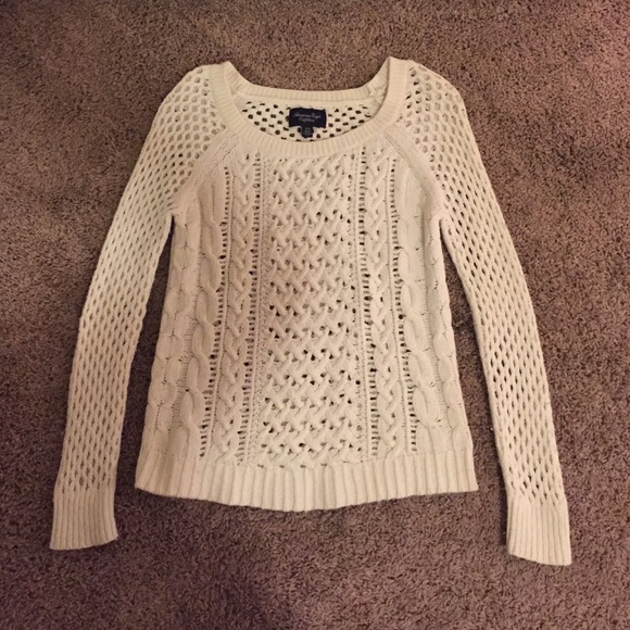 White knit sweater