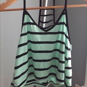 Teal tank crop top
