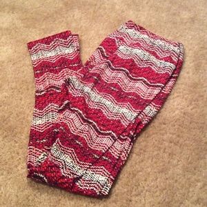 Reds, white, and black.