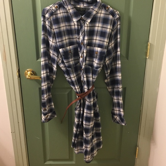 NWT Forever 21 Plaid Belted Dress. Sz 1X