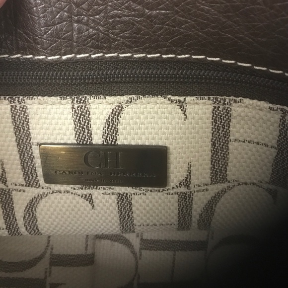 Baguette bag ostrich with leather trimmings