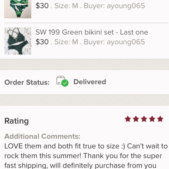 Green leave bikini sw217 - Picture 3 of 3