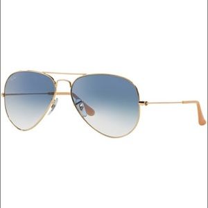 Ray Ban Aviators Blue and Gold