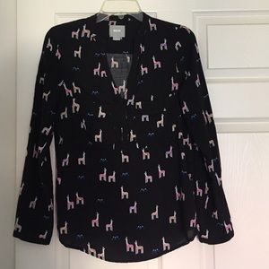 Adorable Anthropologie lama top!