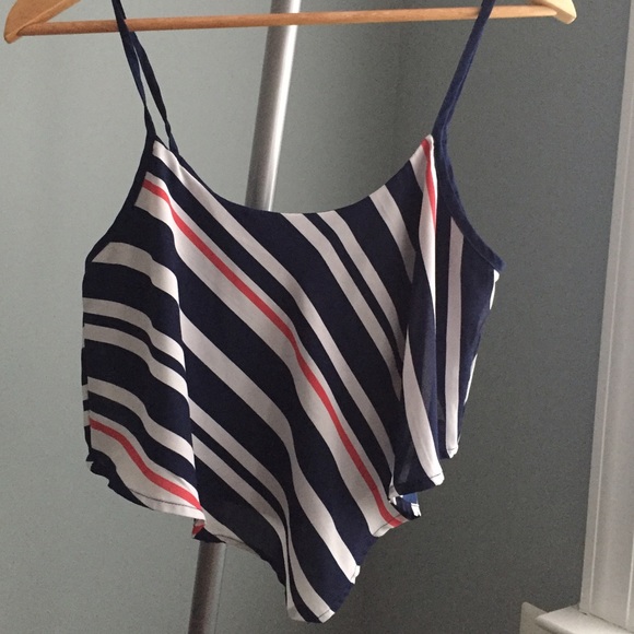 Red white and blue crop top