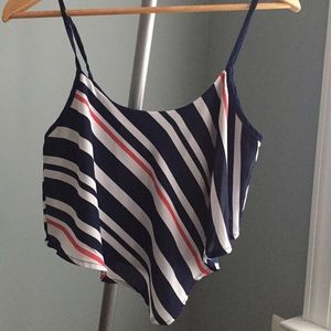 Red white and blue crop top