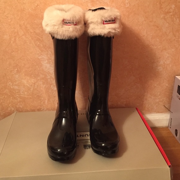 Brand new hunter boots with socks!