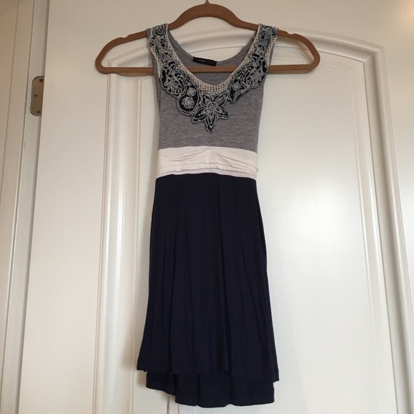 Navy Blue/Gray Top
