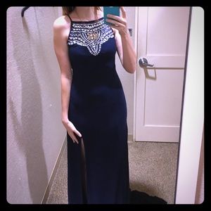 Long Navy formal dress