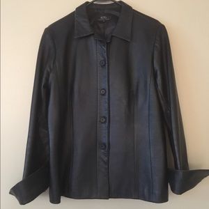 BCBG Lamb Skin Leather Jacket.