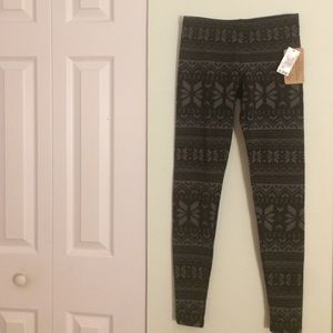 Fleece patterned leggings