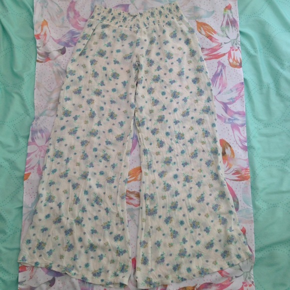 Tori Praver Seafoam beach cover up pants