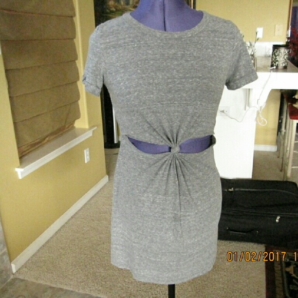 Simple Gray Tie Dress