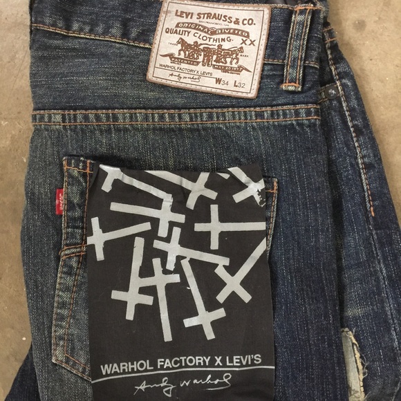 Warhol factory Levi's size 34"w 32"l ❤️ unisex - Picture 5 of 5