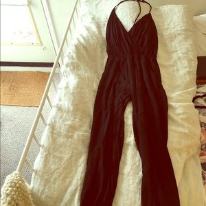 Black "San Joy" romper jumpsuit (jogger style)