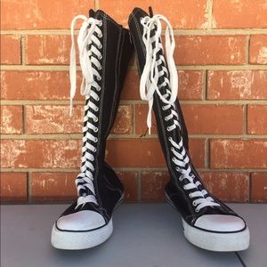 Knee high lace up Chuck look-alikes