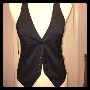Vest! Forever 21 - Black/Gray Pinstriped, Size S