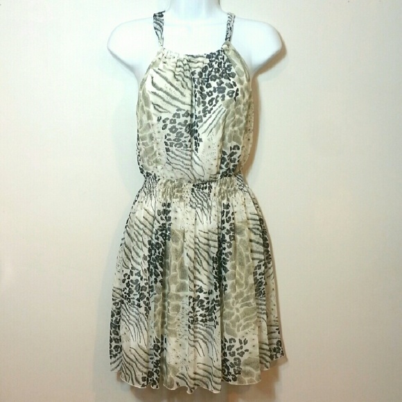 CLEARANCE -💲Adjustable Halter Overlay Dress Sz 38 - Picture 2 of 5