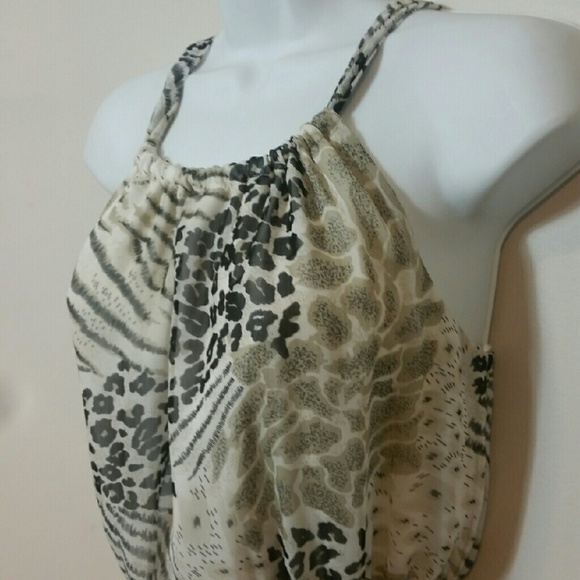 CLEARANCE -💲Adjustable Halter Overlay Dress Sz 38 - Picture 3 of 5