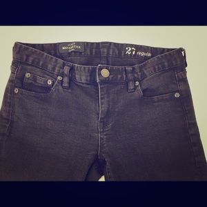 Jcrew Matchstick Black Jeans Size 27R