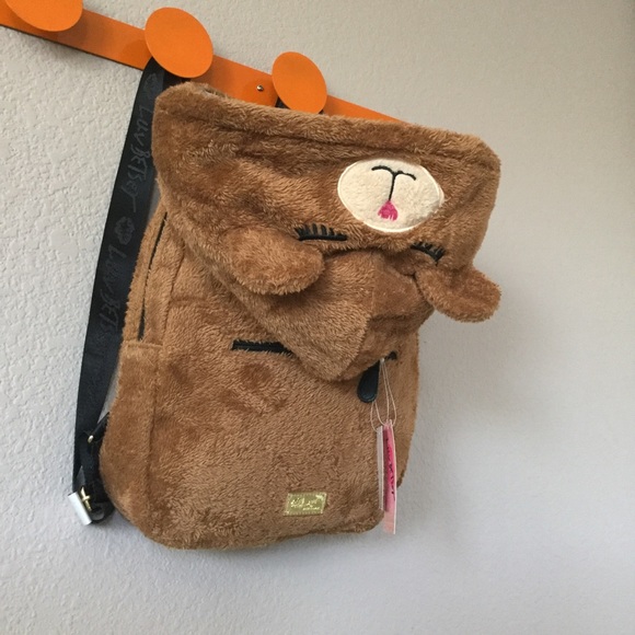 Betsey Johnson bear hoodie backpack!! - Picture 2 of 4