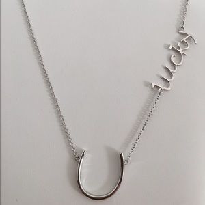 Sterling Silver 925 Horse Shoe Lucky Necklace