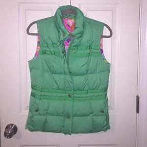 Lilly Pulitzer kelly green puffer vest