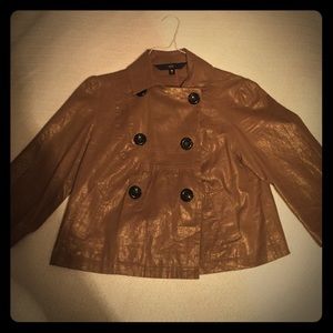3/4 length sleeve gold jacket