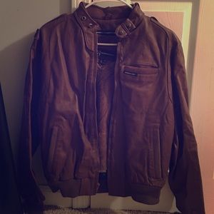 Members Only leather jacket