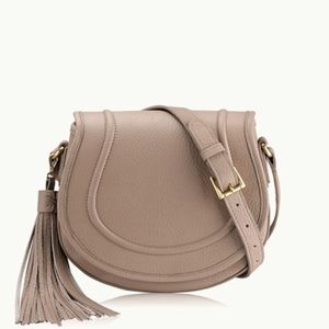 GiGi New York Jenni Saddle Bag in Stone