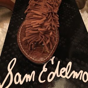 Sam Edelman brown fringe sandals