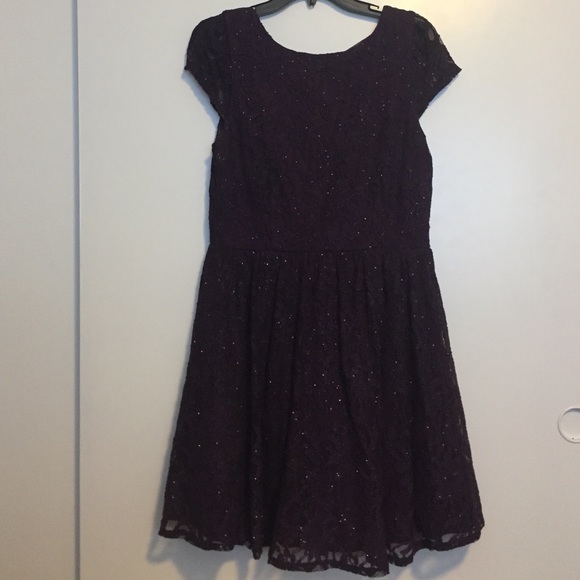Plum Sparkle Cocktail Dress