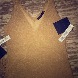 DONNA KARAN GOLD SWEATER SET (NWT)
