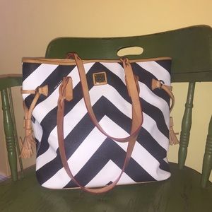 REDUCED AGAIN Black/White Chevron Dooney & Bourke
