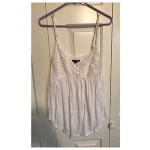 Crochet flowy tank top