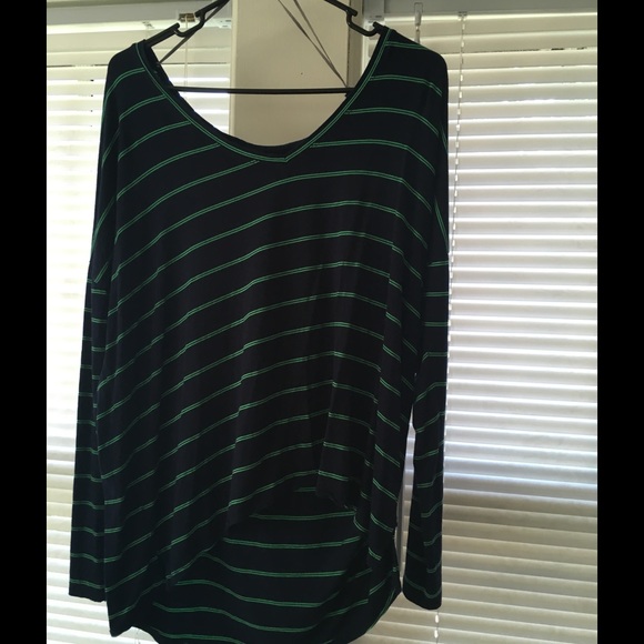 Aerie blue and green striped shirt!