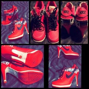 Nike high heels size 8 but could easily fit a 7.