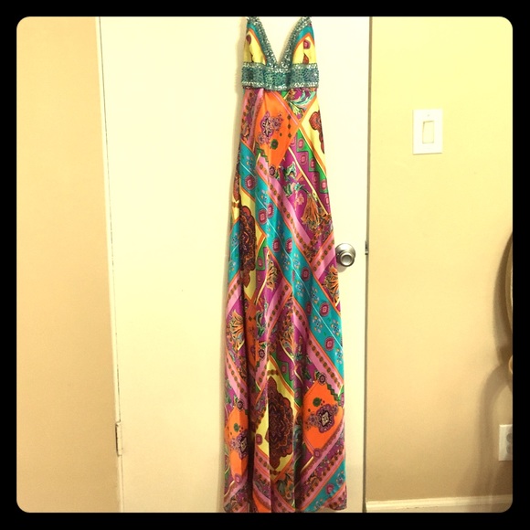 Colorful evening dress