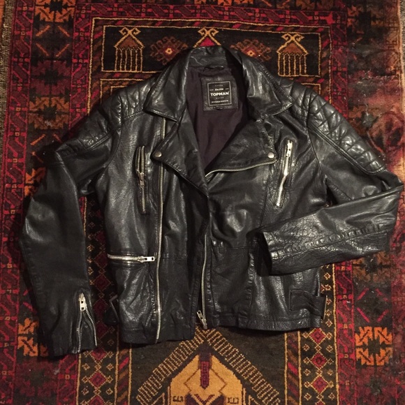 topman leather biker jacket