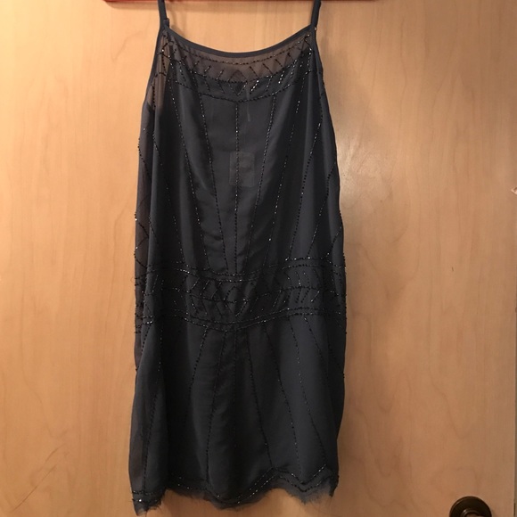 Free People blue beaded dress