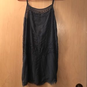 Free People blue beaded dress