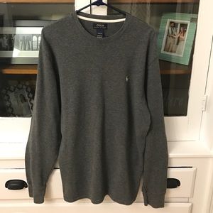 Men's gray polo thermal
