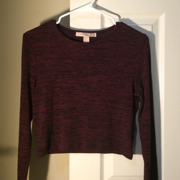 Forever 21 cropped long sleeve sweater