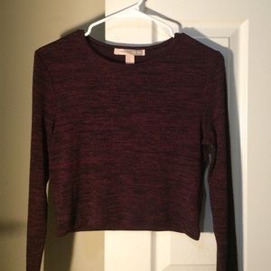 Forever 21 cropped long sleeve sweater