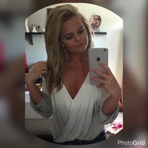 Ombré White to Grey Fancy Long-Sleeve