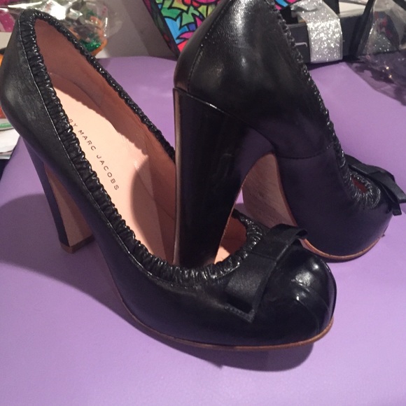 Marc Jacobs stacked leather heels